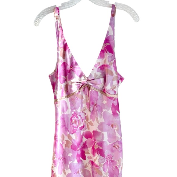 Jones New York Pink Light Purple Floral Print Long Nightgown Size Medium - Picture 10 of 11